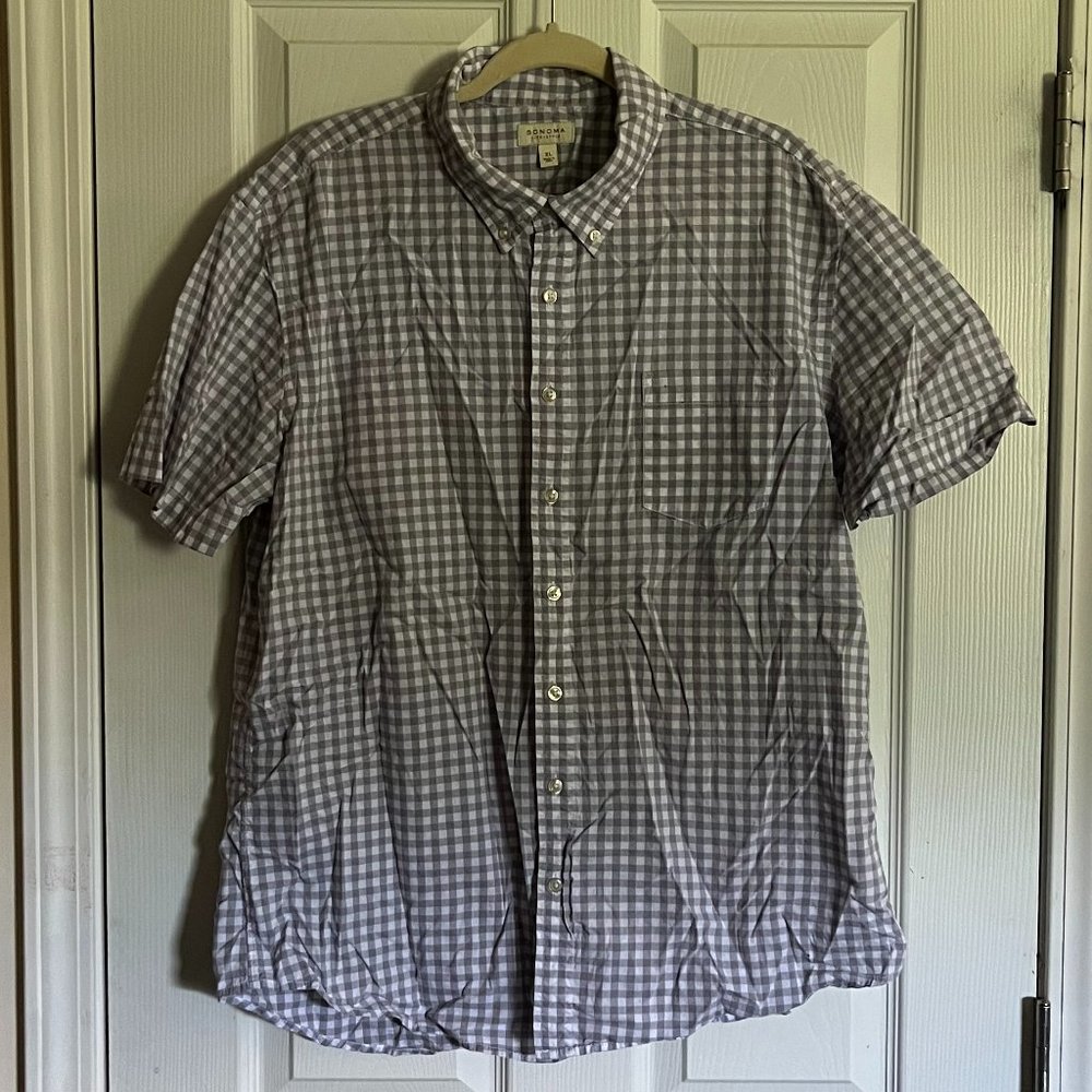 3/$10 Sonoma Plaid Short Sleeve Button Down